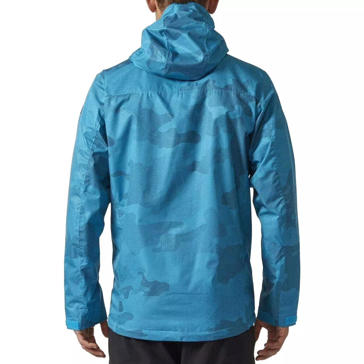 adidas All Outdoor Printed Wandertag Waterproof Mens Jacket - Blue