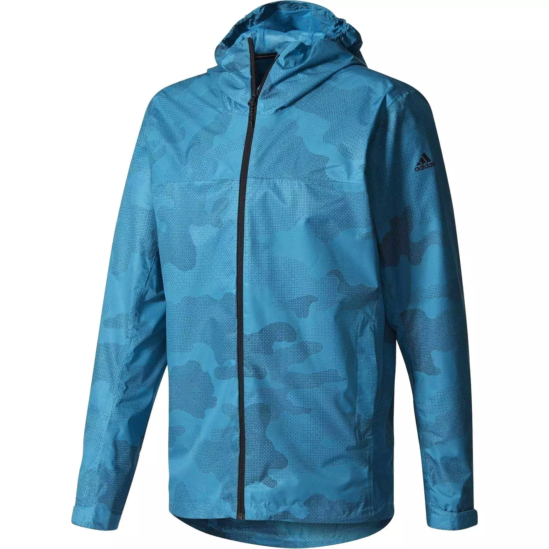 adidas All Outdoor Printed Wandertag Waterproof Mens Jacket - Blue