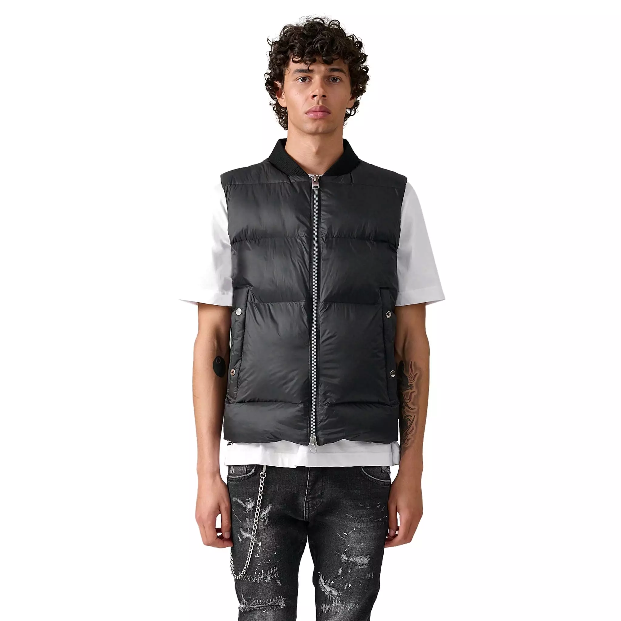 Azat Mard Puffer Black Gilet