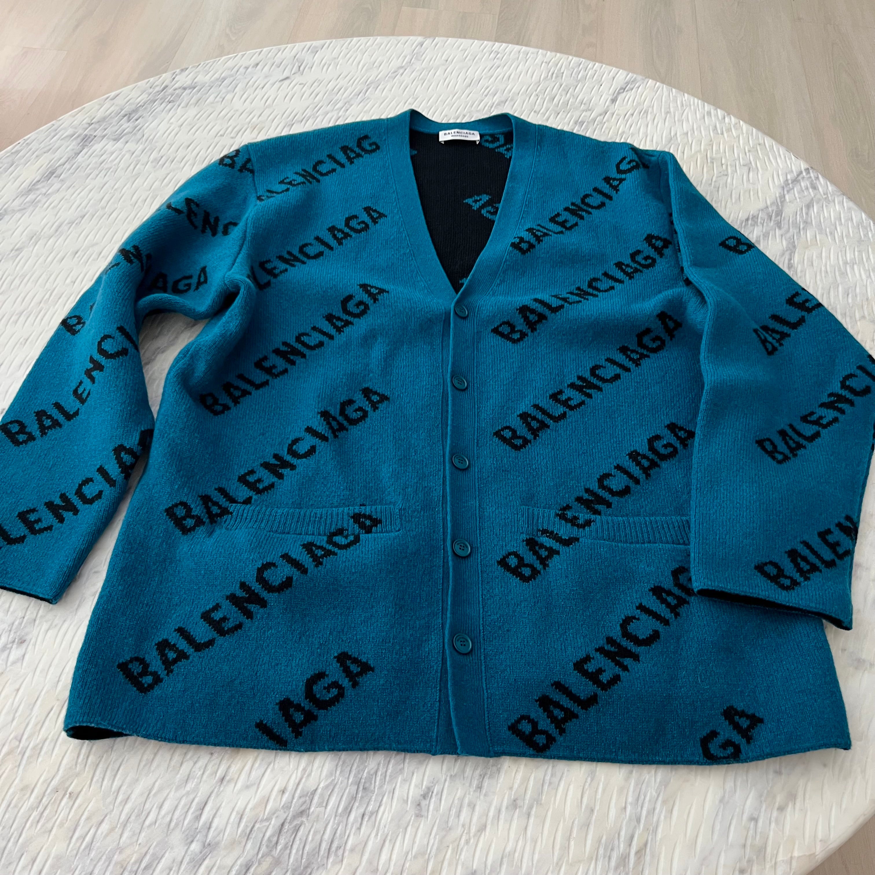 Balenciaga Logo Cardigan