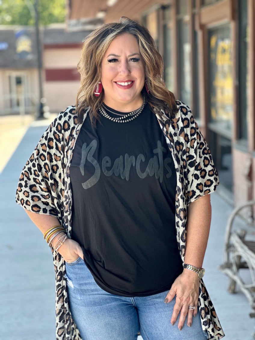 Bekah Leopard Short Sleeve Kimono