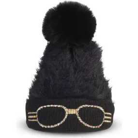 Bling2O Skiing Knit Hat, Black Night