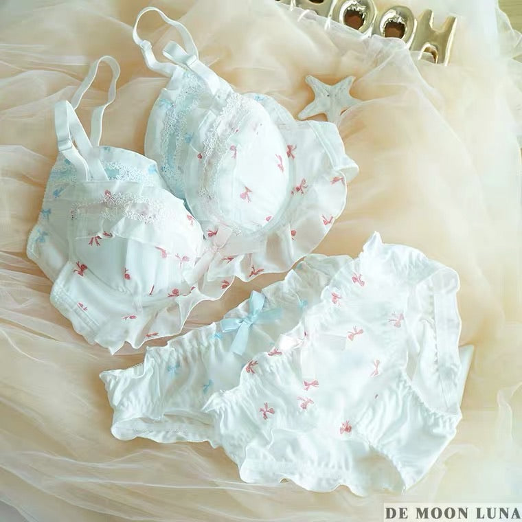 Bowknot girlish bra sets  big size available