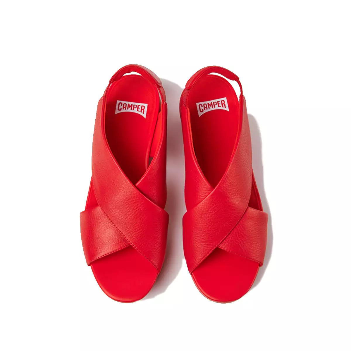 Camper Balloon Red leather sandals for women   