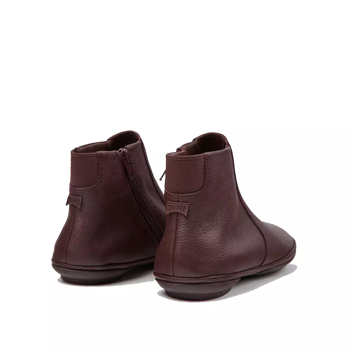 Camper Burgundy leather ankle boots for women   