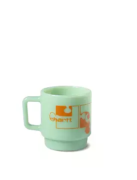 Carhartt WIP Assemble Glass Mug Jade / Carhartt Orange