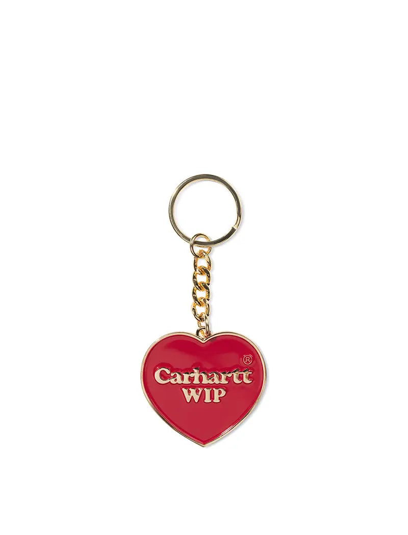 Carhartt WIP Heart Keychain Zinc Alloy Red