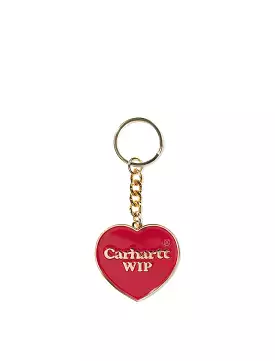 Carhartt WIP Heart Keychain Zinc Alloy Red