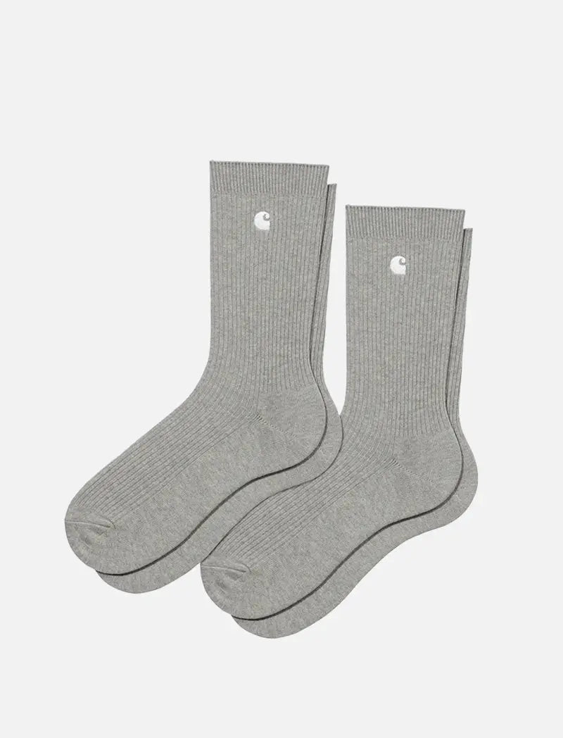 Carhartt WIP Madison Pack Socks Grey Heather / White