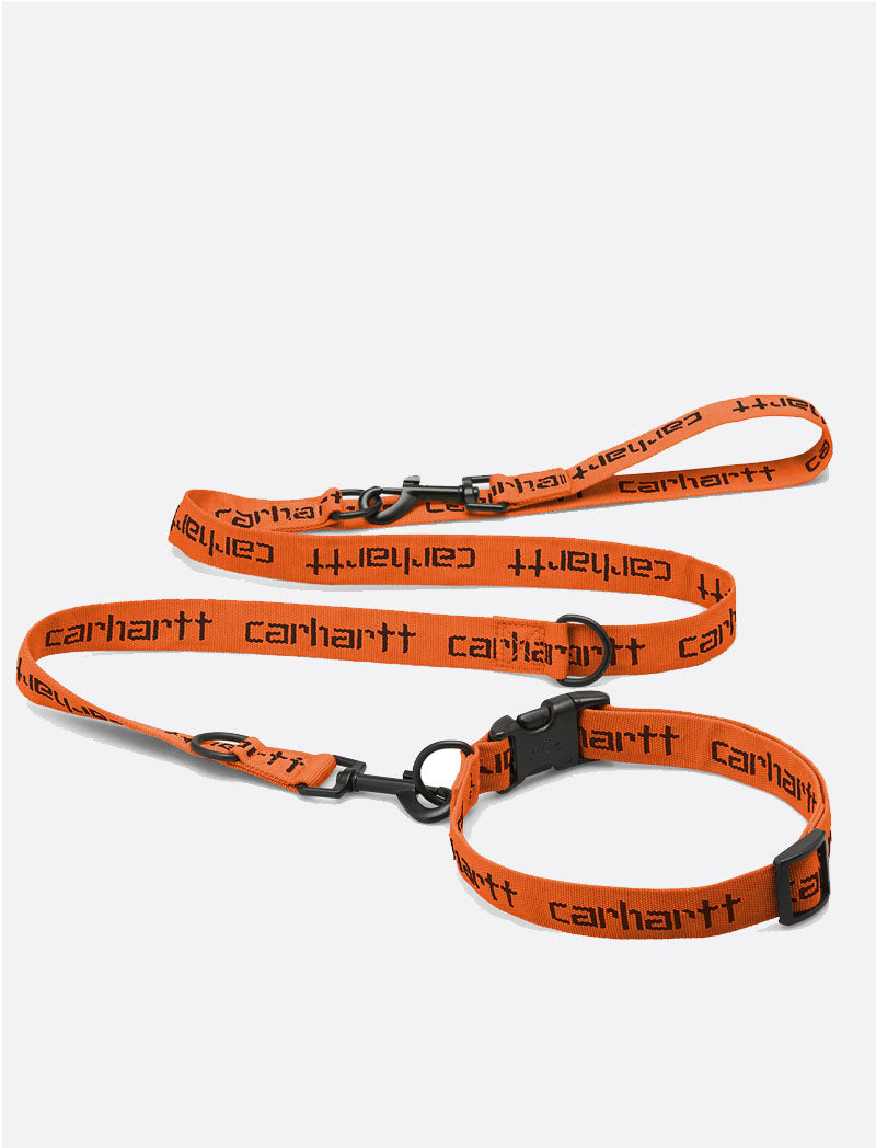 Carhartt WIP Script Dog Leash & Collar Carhartt Orange / Black