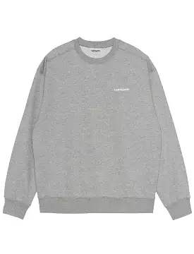 Carhartt WIP Script Embroidery Sweatshirt Grey Heather