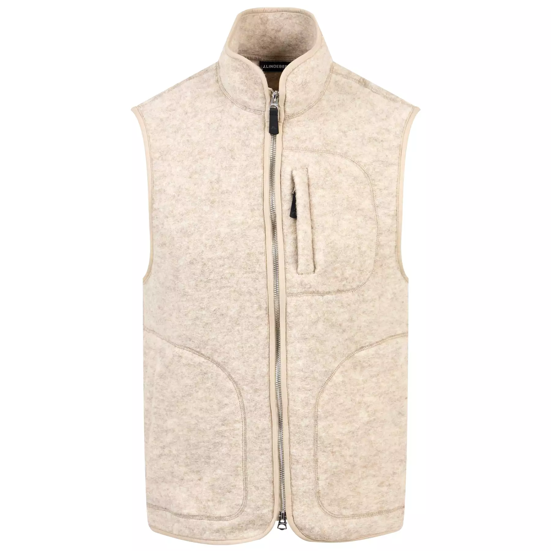 Duncan Wool Fleece Gilet Oyster Grey - AW23