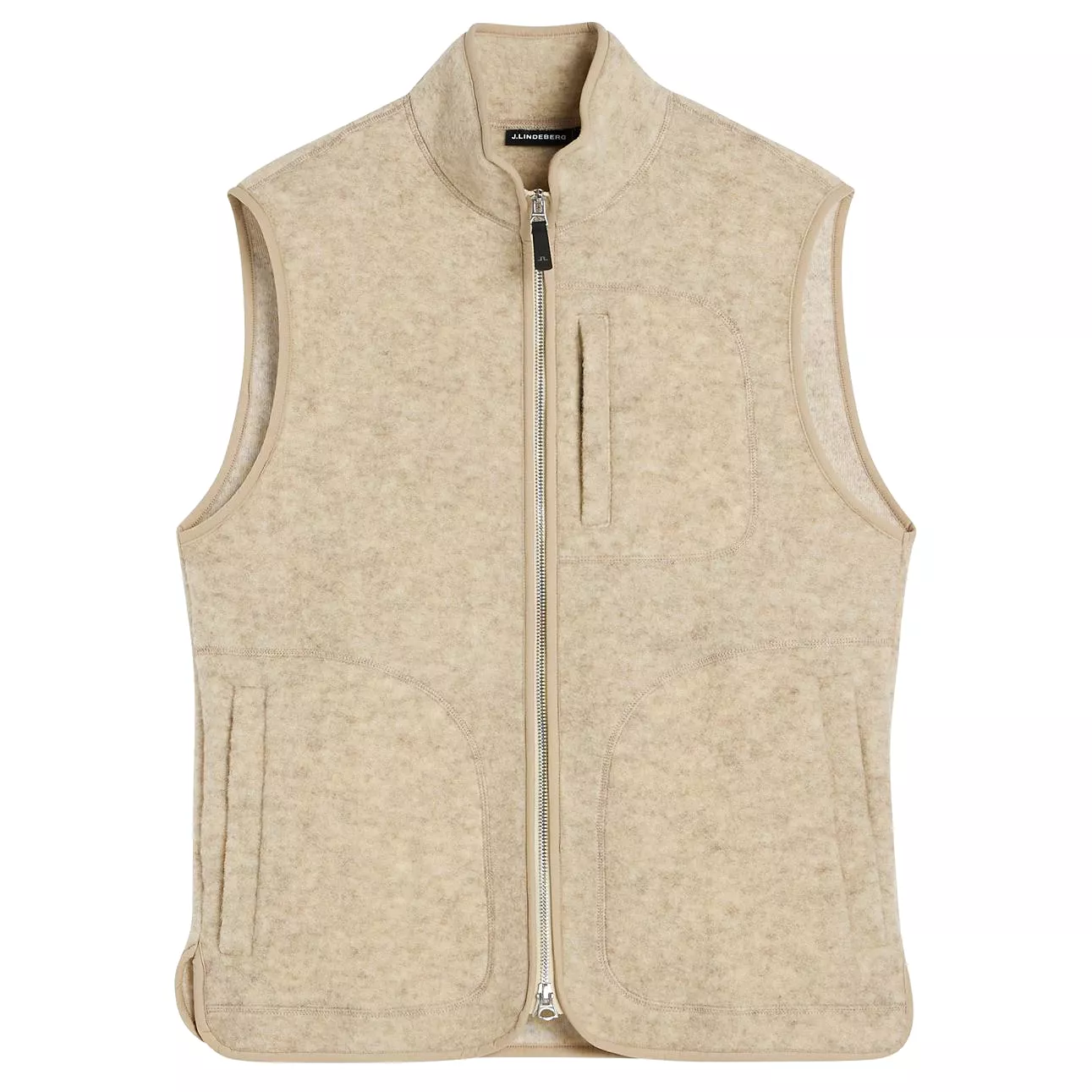 Duncan Wool Fleece Gilet Oyster Grey - AW23