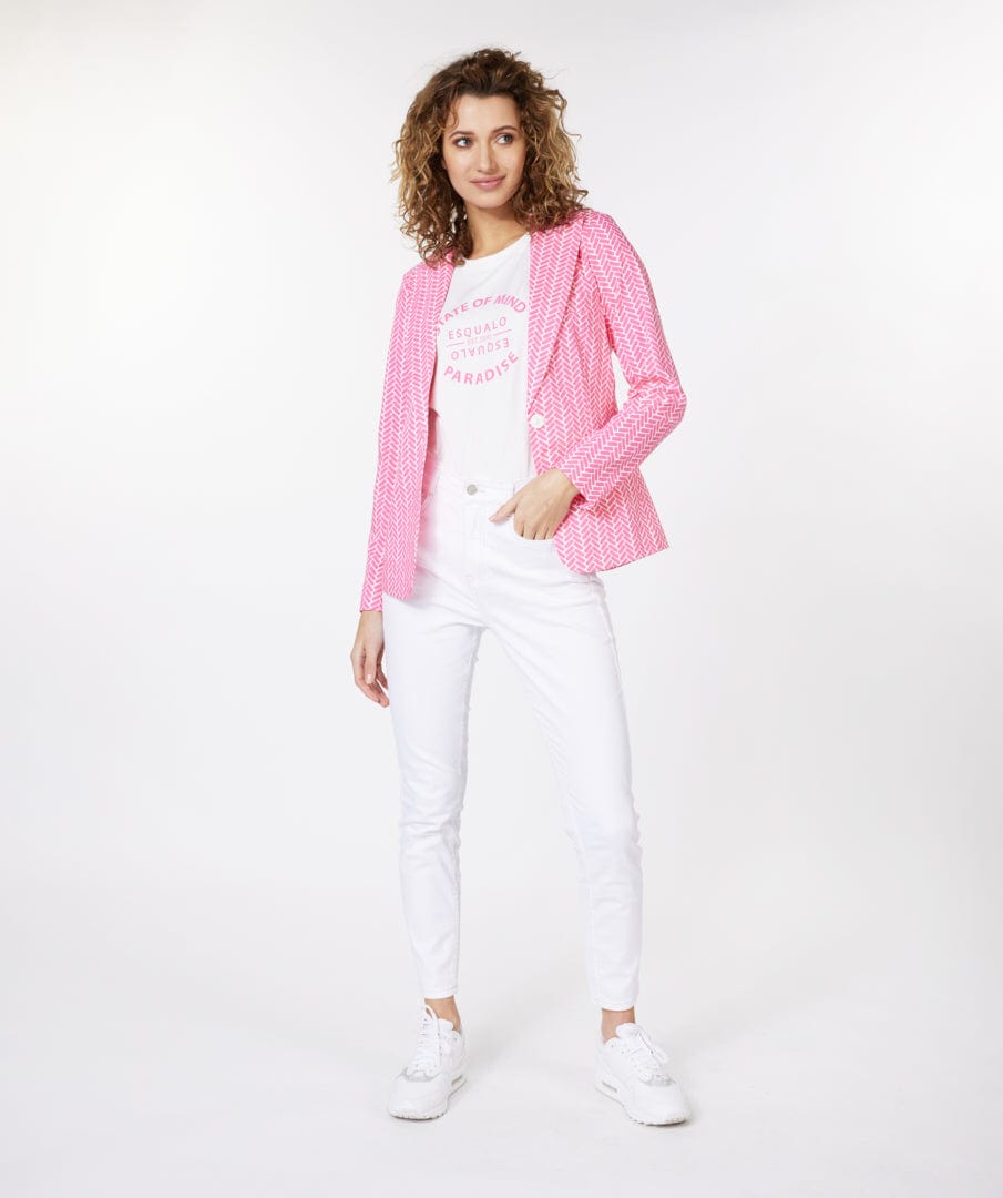 Esqualo Pretty in Pink Stretch Blazer- SP23170000