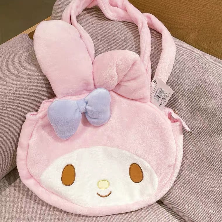 Fleece kuromi Pom Pom purin Hellokitty Cinnamoroll my melody bag