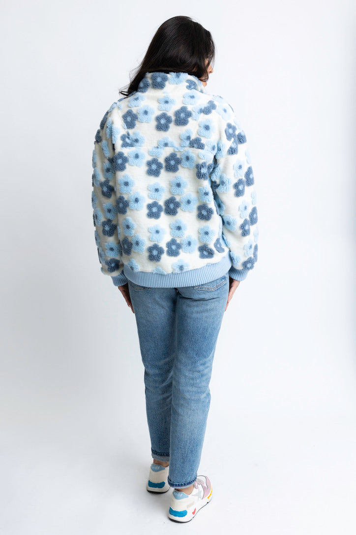 Floral Retro Fleece Pullover