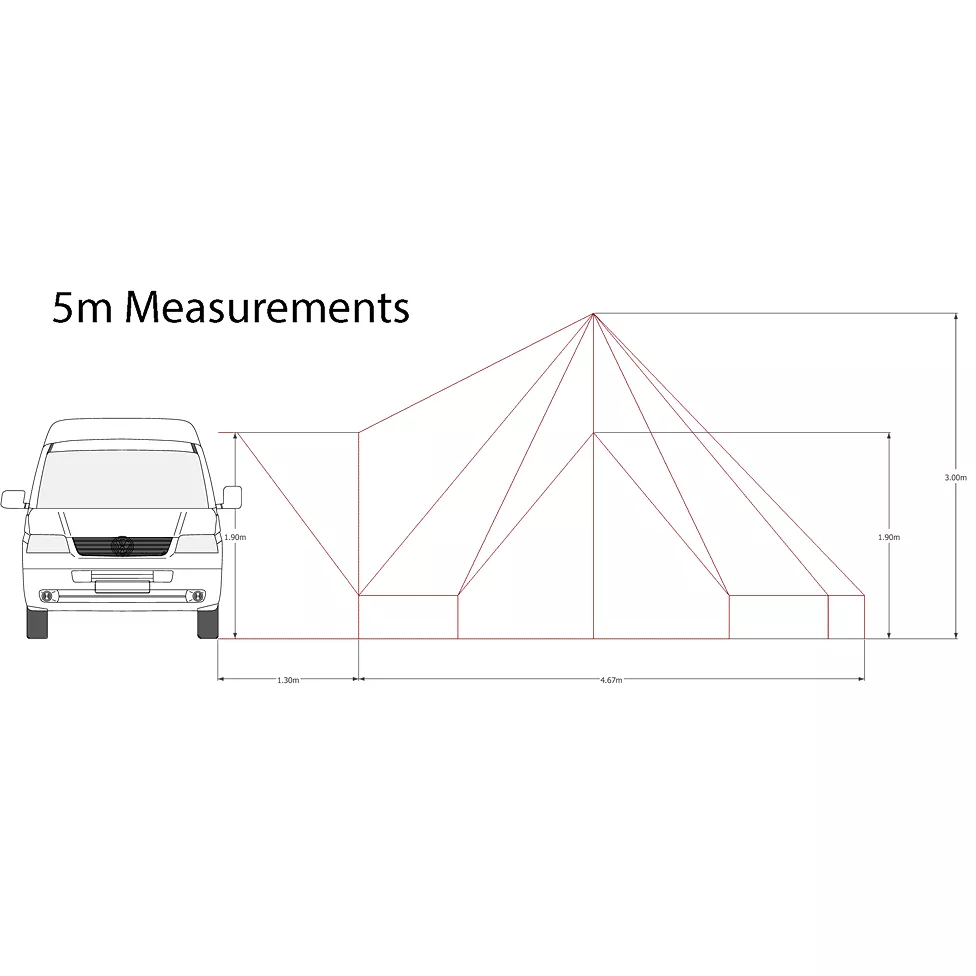 Glawning Double Door Tent / Driveaway Awning (Tent Only)