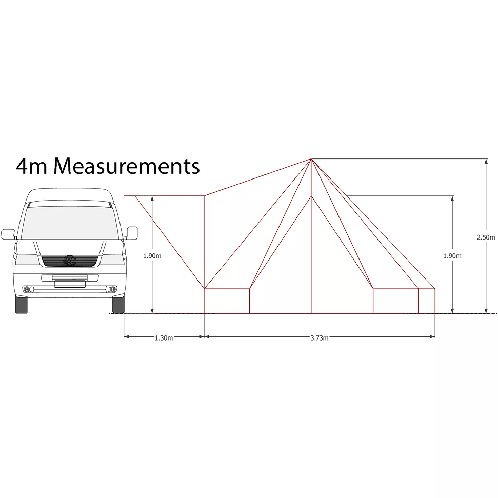 Glawning Double Door Tent / Driveaway Awning (Tent Only)