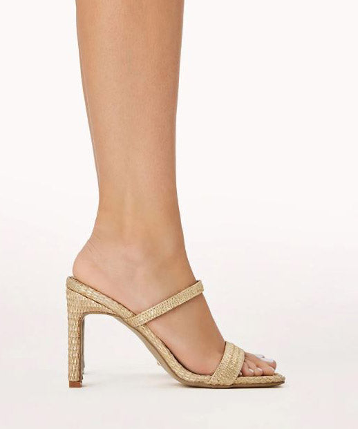 Hollyn Heels - Gold Raffia