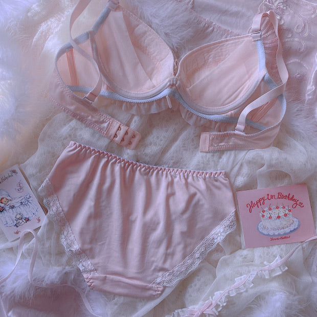 honey ribbon bra underwear one set