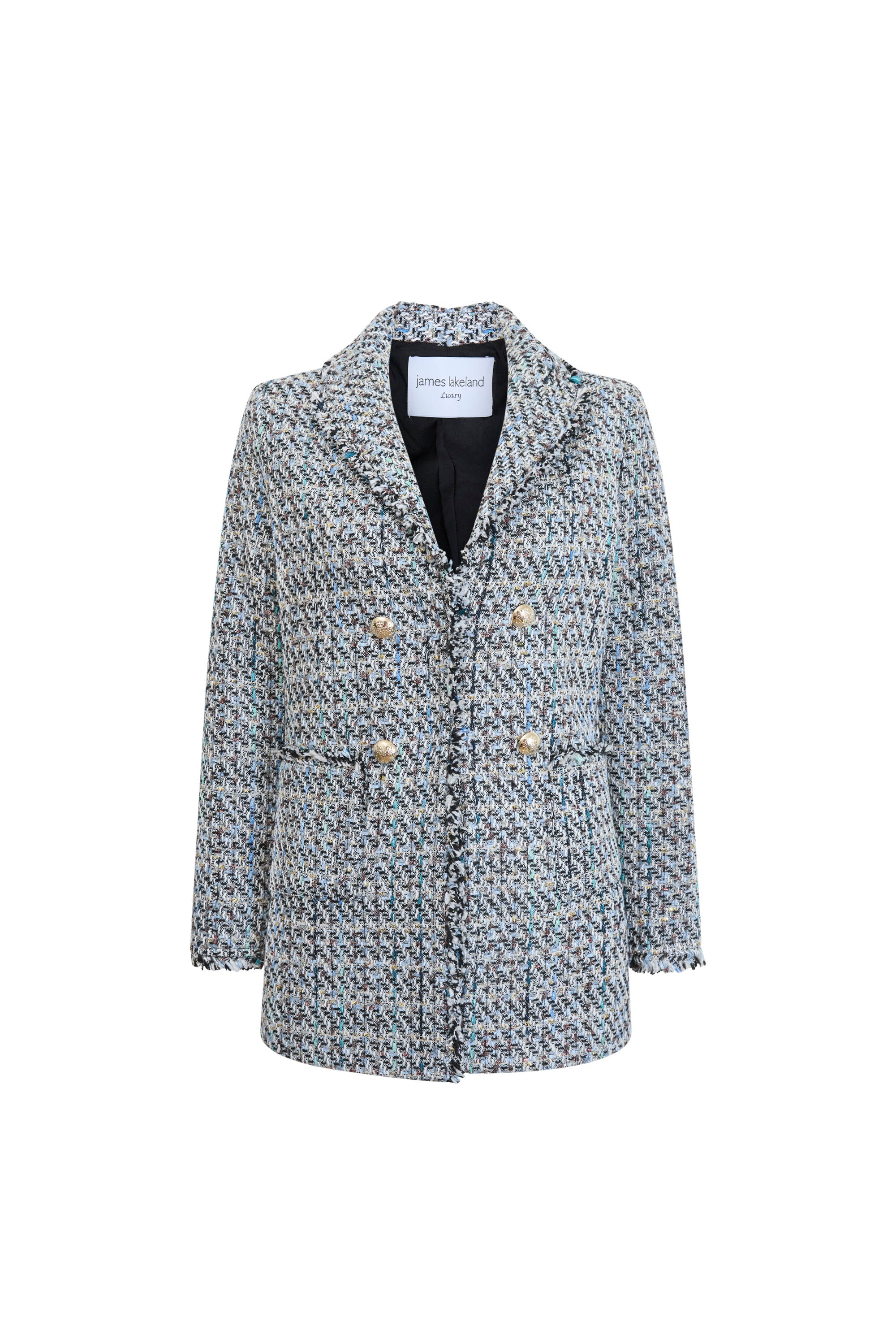 Italian Blue Tweed Blazer