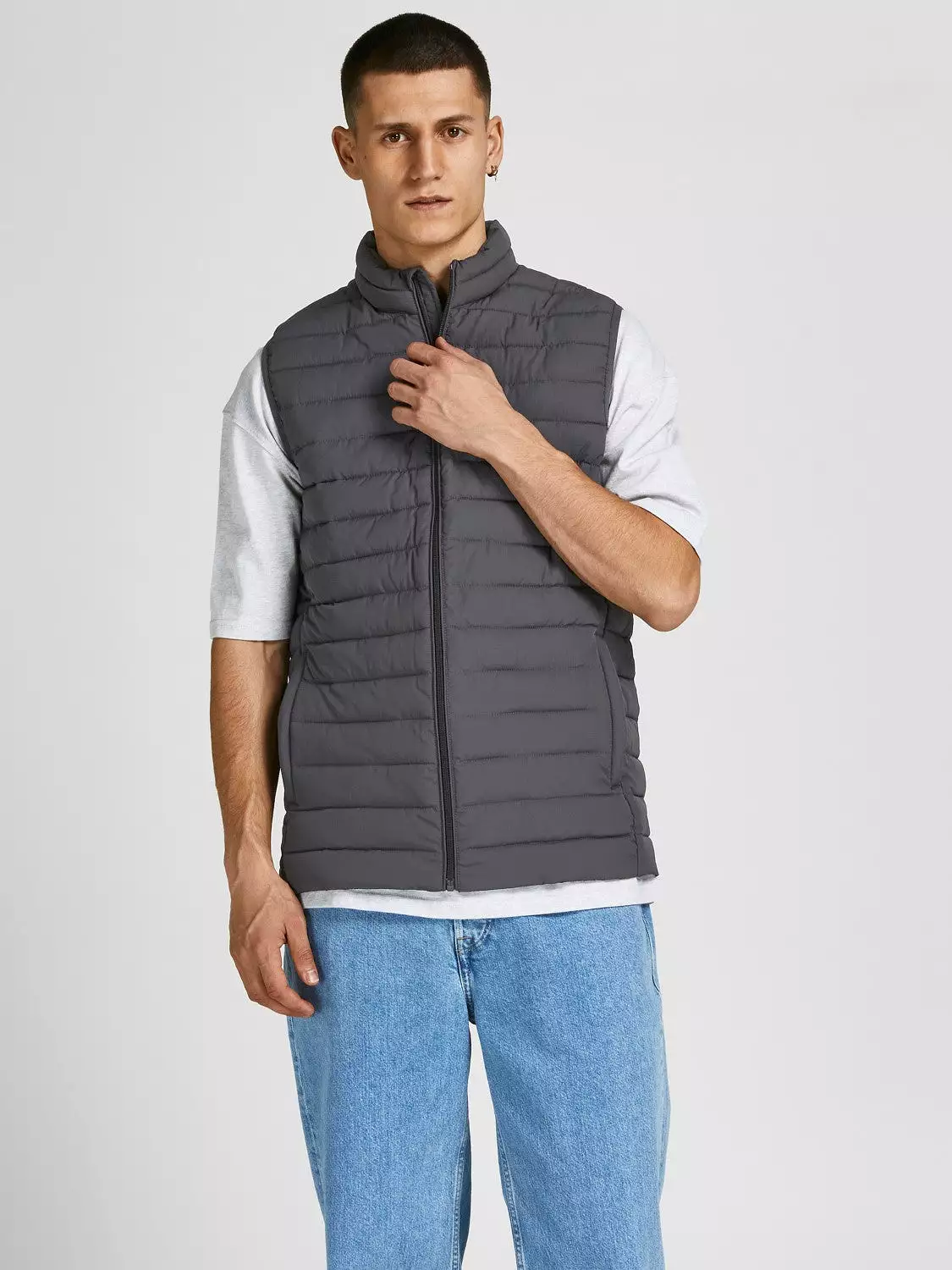 Jack & Jones Mens 'JJERECYCLE' Puffer Gilet/ Bodywarmer