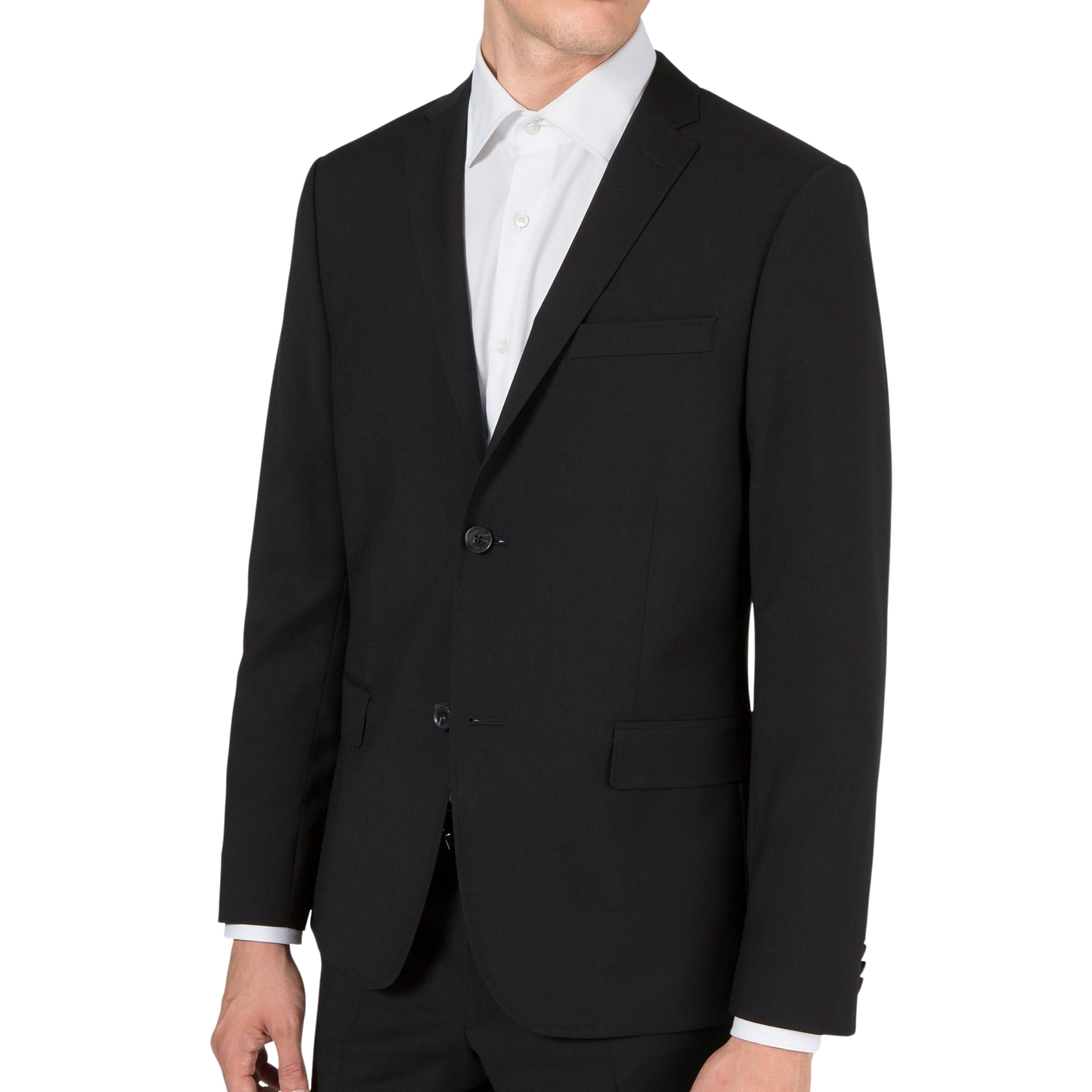 J.Lindeberg Mens Biella Italian Wool Blazer - BLACK