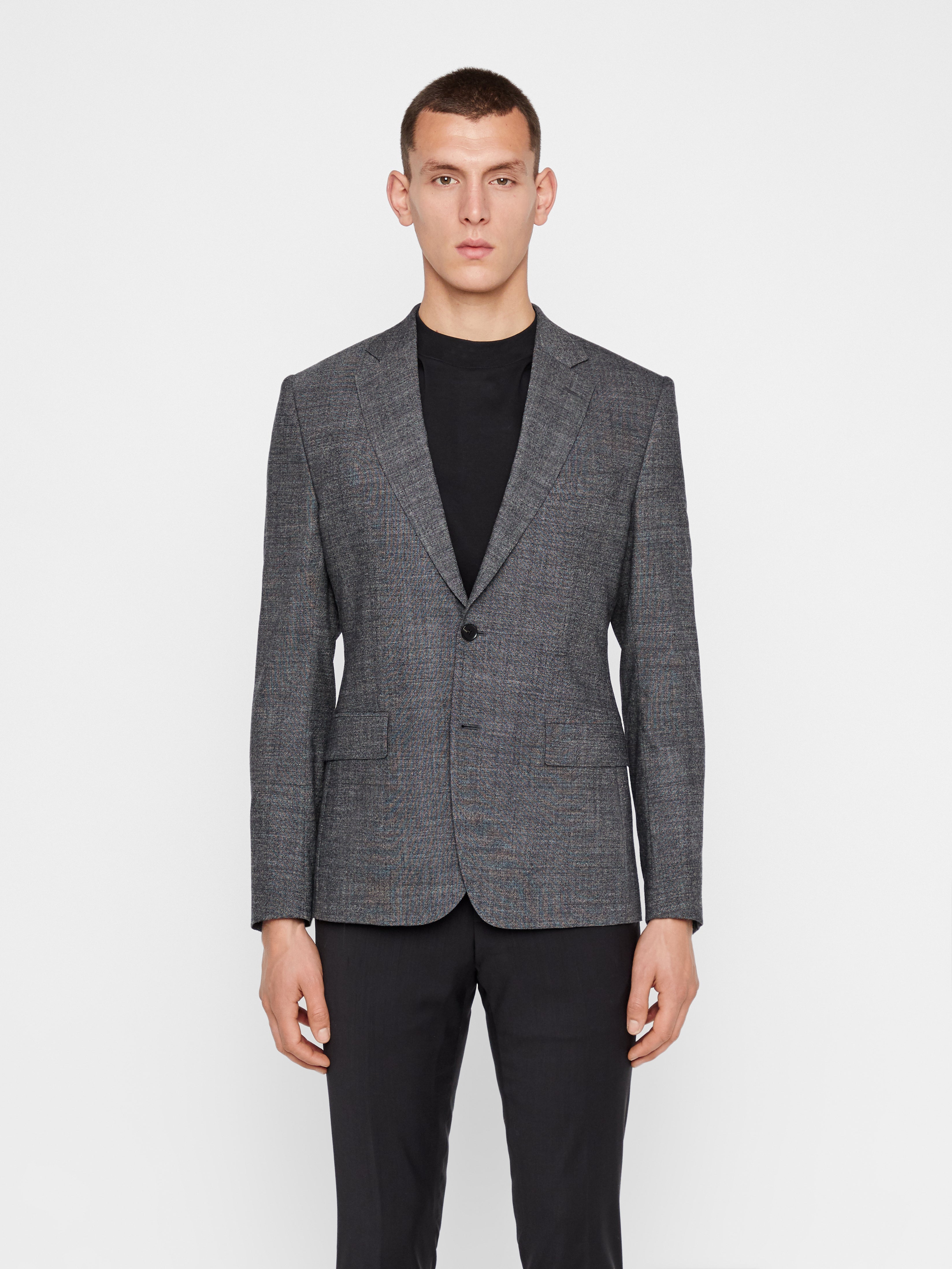 J.Lindeberg Mens Donnie Texture 2-Tone Blazer - BLACK