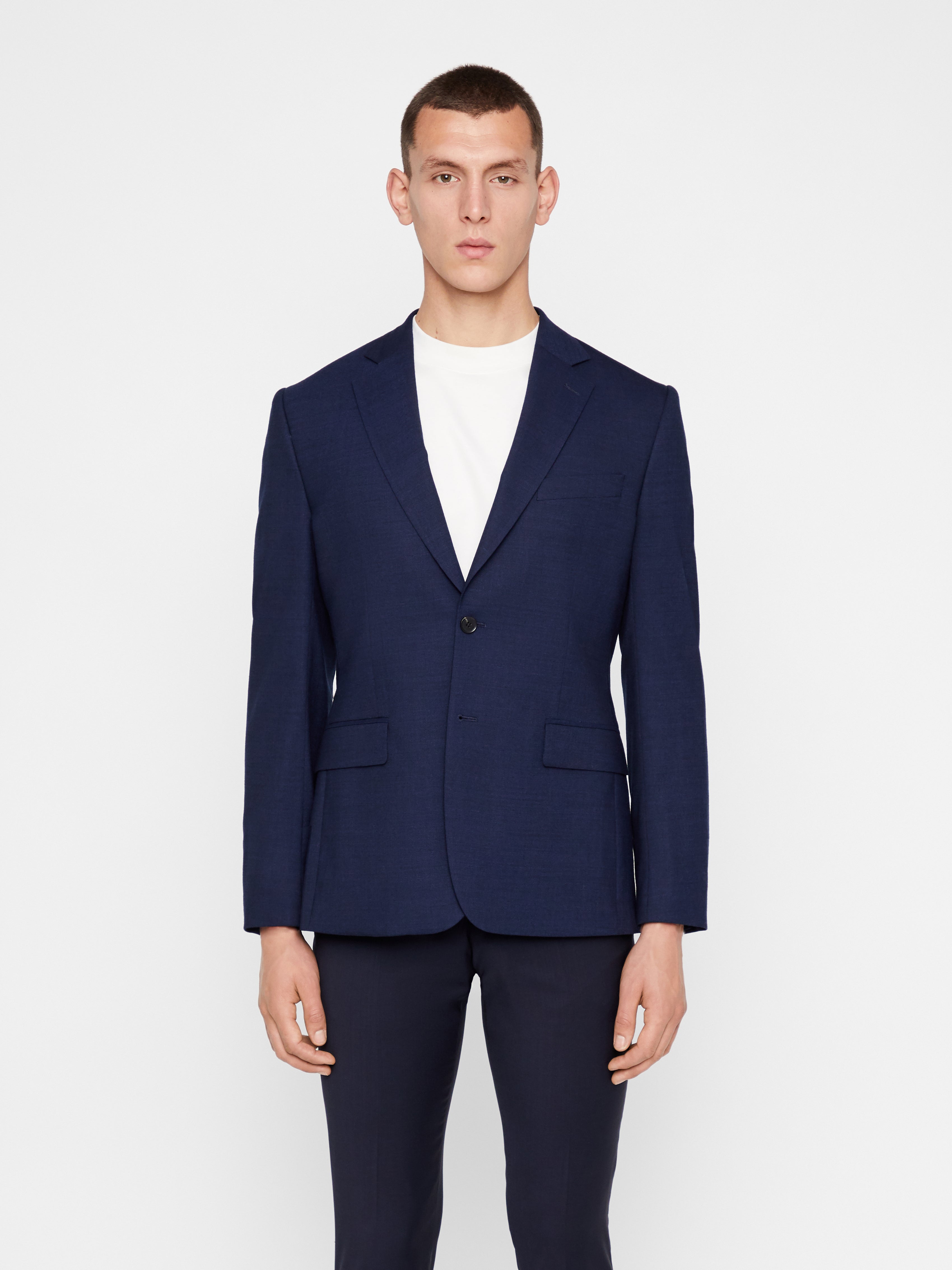 J.Lindeberg Mens Donnie Texture 2-Tone Blazer - JL NAVY