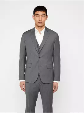 J.Lindeberg Mens Hopper Soft Comfort Wool Blazer - STONE GREY