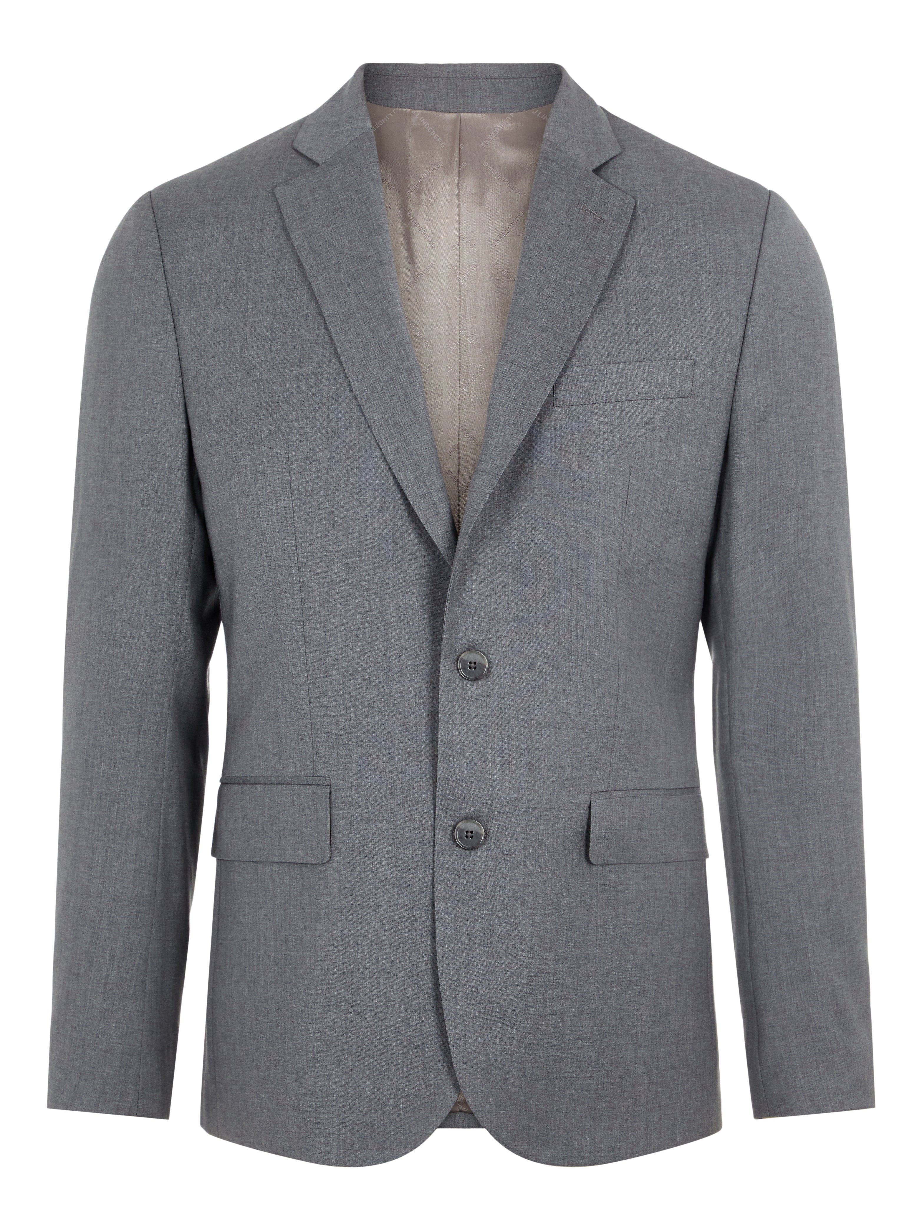 J.Lindeberg Mens Hopper Soft Comfort Wool Blazer - STONE GREY