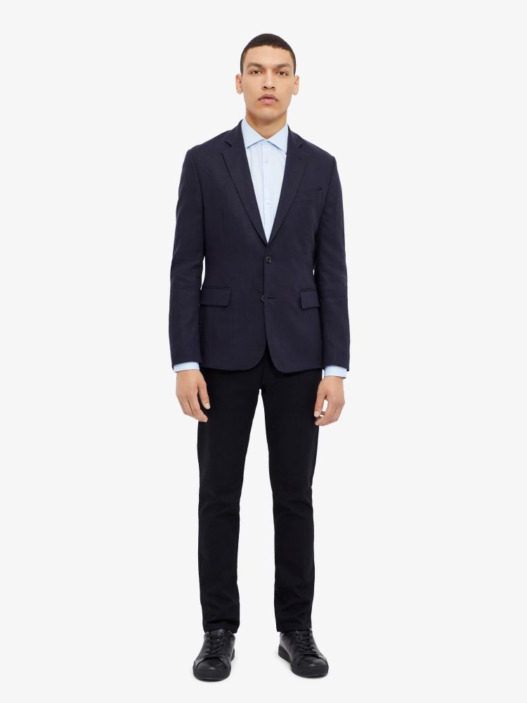 J.Lindeberg Mens Hopper Soft Tech Linen Blazer - JL NAVY