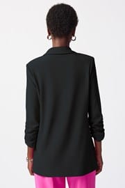 Joseph Ribkoff Black Blazer with Shirred Sleeves Style - 241031