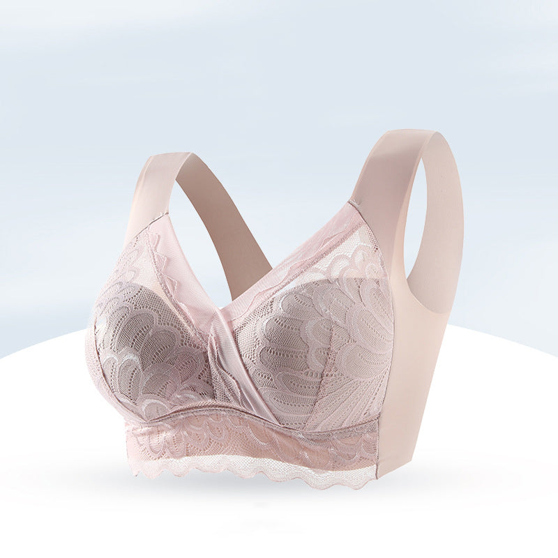 Libiyi Women's thin no wire lace bra