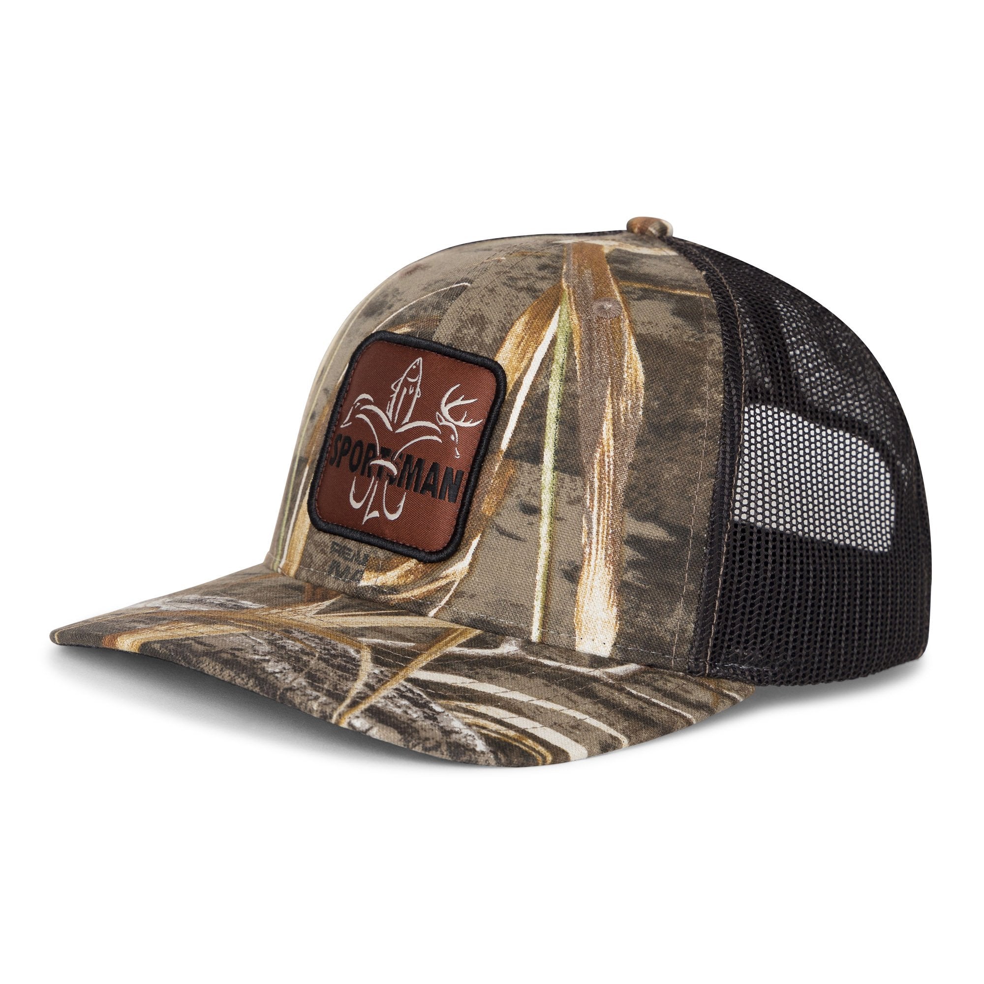 Logo Patch Snapback Camo Hunting Hat - Mossy Oak Bottomland