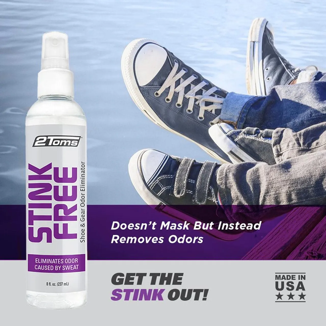 MEDIDYNE 2Toms StinkFree Shoe & Gear Odor Remover (TT400)