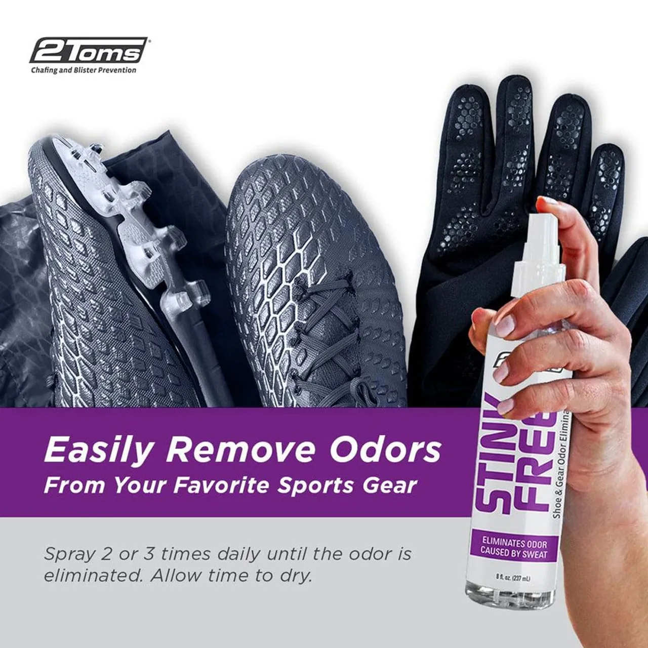 MEDIDYNE 2Toms StinkFree Shoe & Gear Odor Remover (TT400)