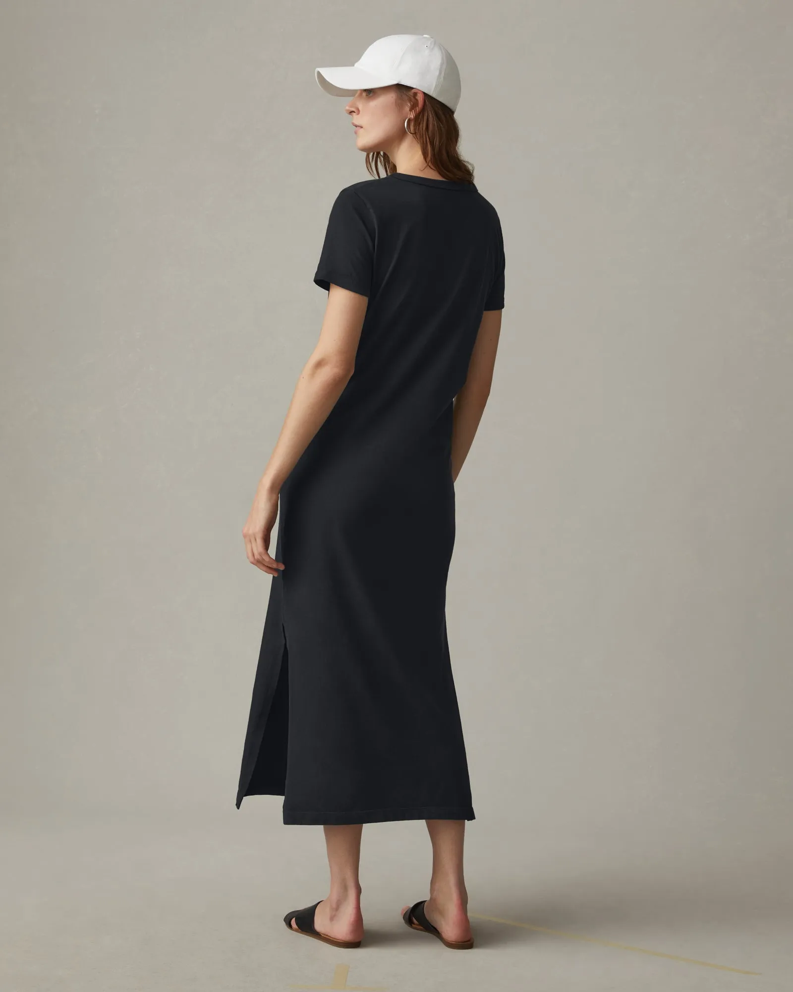 Midi Tee Dress - Black