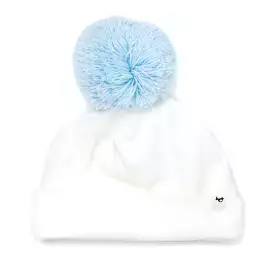 oh baby! Sky Blue Pom Hat - Cream