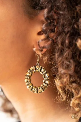 Paparazzi Earring ~ Baby, Its Cold Outside - Brass