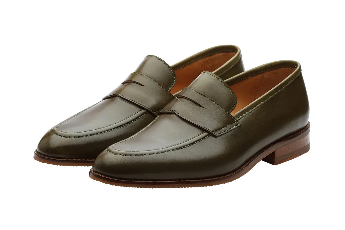 Penny Loafer- Olive Green