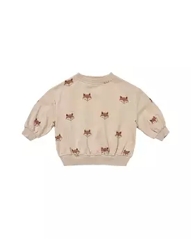 Quincy Mae - Foxes Relaxed Fleece Sweatshirt LAST ONE 3-6m