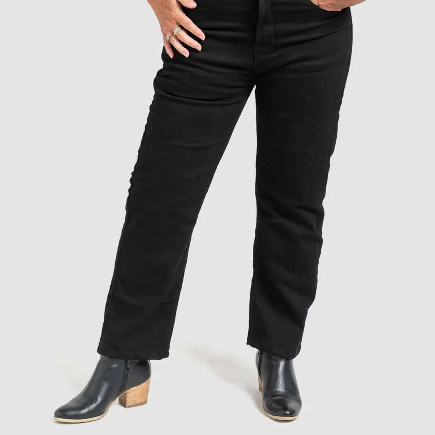 Resurgence Gear | Women's Heritage Straight Leg Jeans - Jet Black - CLEARANCE