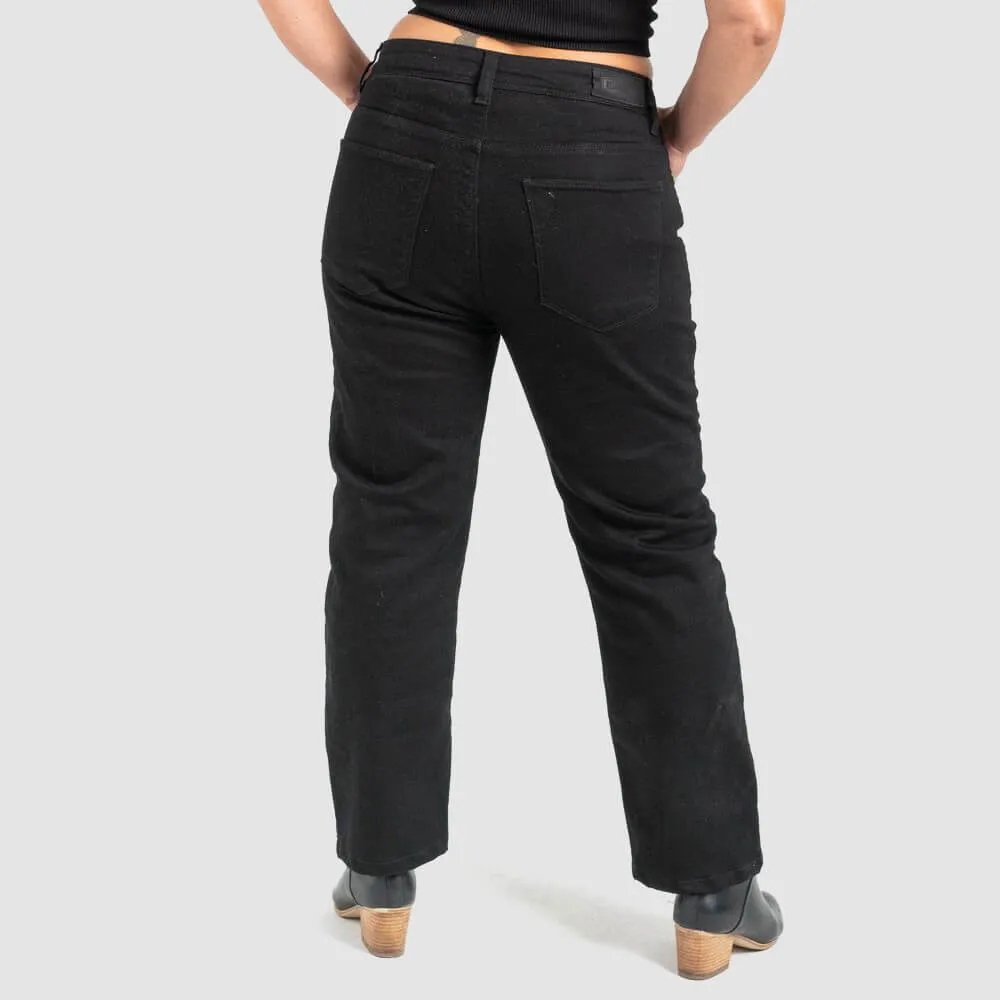 Resurgence Gear | Women's Heritage Straight Leg Jeans - Jet Black - CLEARANCE