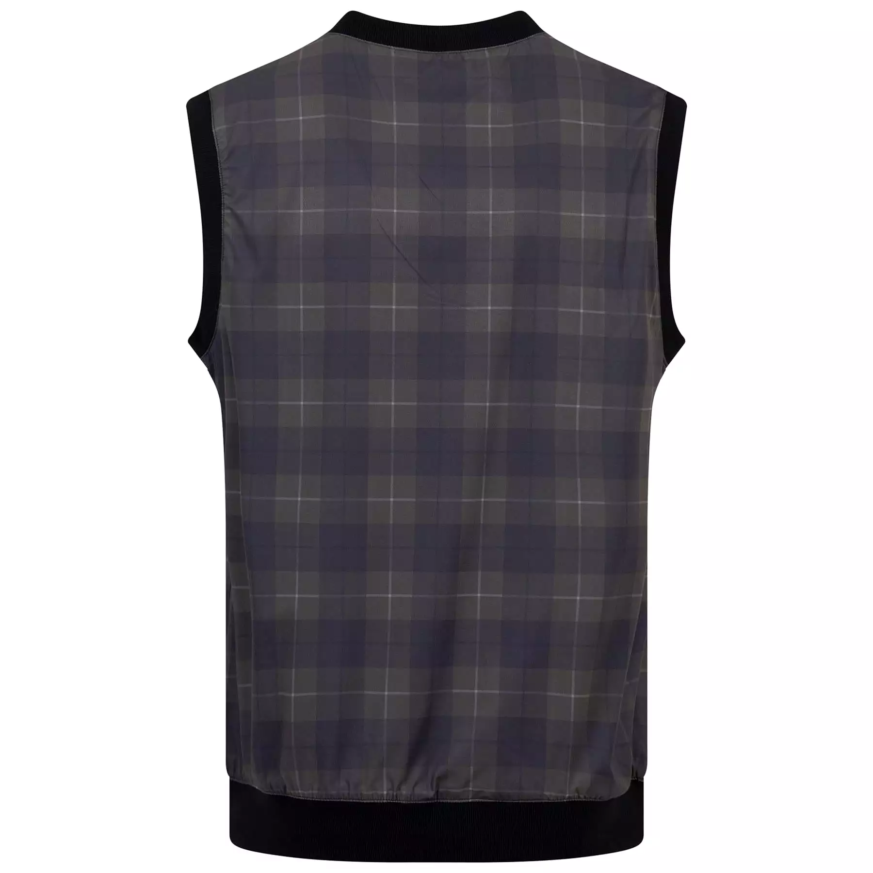 Reversible Legacy V-Neck Gilet Black Check - SS24