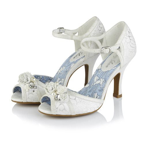 Ruby Shoo Clarissa Silver Wedding Shoes Heels