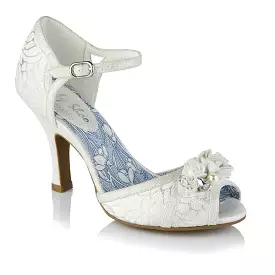 Ruby Shoo Clarissa Silver Wedding Shoes Heels