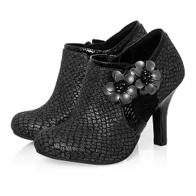 Ruby Shoo Electra Black Shimmer Shoe Boot