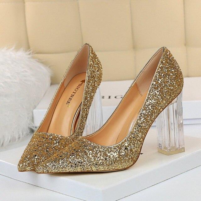 Sequined Party Pumps Shoes