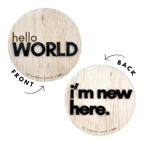 SHORE BABY Hello World + I’m New Here — Double Sided Sign (COLLECTIVE)